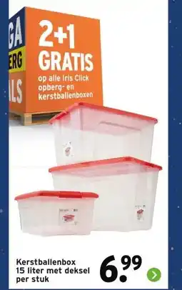 GAMMA Kerstballenbox 15 liter met deksel aanbieding