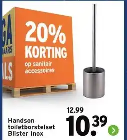 GAMMA Handson toiletborstelset Blister Inox aanbieding