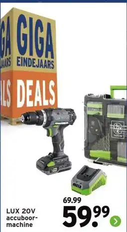 GAMMA LUX 20V accuboor- machine aanbieding