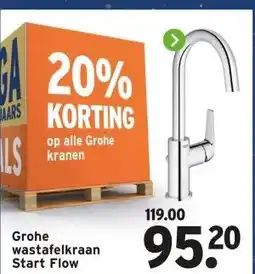 GAMMA Grohe wastafelkraan Start Flow aanbieding