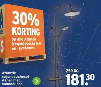 GAMMA Atlantic regendoucheset Asher met handdouche aanbieding