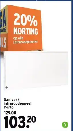 GAMMA Sanivesk infraroodpaneel Porto aanbieding