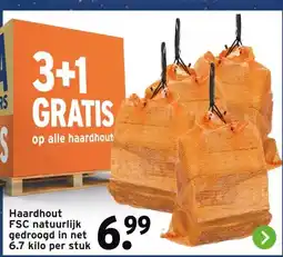 GAMMA Haardhout FSC natuurlijk gedroogd in net aanbieding