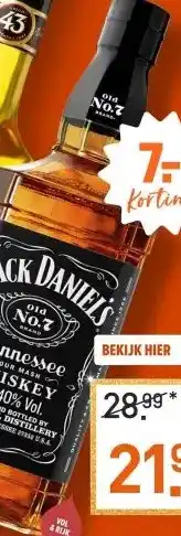 Gall & Gall Jack Daniel's Tennessee Whiskey 70CL aanbieding
