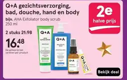 Etos Q+A gezichtsverzorging, bad, douche, hand en body aanbieding
