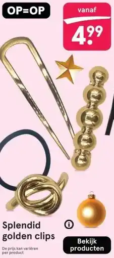 Etos Splendid golden clips aanbieding