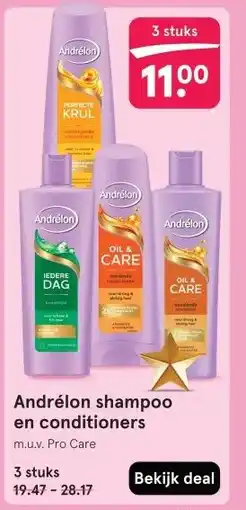Etos Andrélon shampoo en conditioners aanbieding