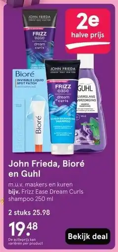 Etos John Frieda, Bioré en Guhl aanbieding