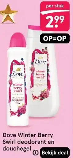 Etos Dove Winter Berry Swirl deodorant en douchegel aanbieding