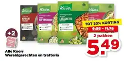 PLUS Alle Knorr Wereldgerechten en trattoria aanbieding
