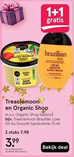 Etos Treaclemoon en Organic Shop aanbieding
