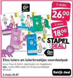 Etos Etos luiers en luierbroekjes voordeelpak aanbieding