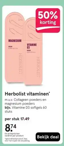 Etos Herbolist vitaminen aanbieding