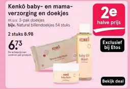 Etos Kenkô baby- en mama- verzorging en doekjes aanbieding