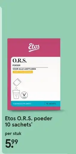 Etos Etos O.R.S. poeder 10 sachets' aanbieding