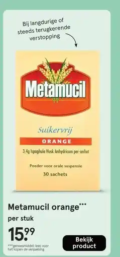 Etos Metamucil orange aanbieding