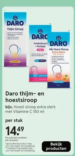Etos Daro thijm- en hoestsiroop aanbieding