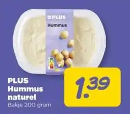 PLUS PLUS Hummus naturel aanbieding