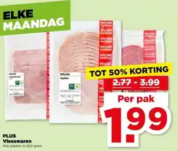 PLUS PLUS Vleeswaren aanbieding