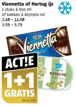 Poiesz Viennetta of Hertog ijs aanbieding