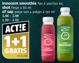 Poiesz Innocent smoothie shot of sap aanbieding