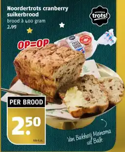 Poiesz Noordertrots cranberry suikerbrood aanbieding