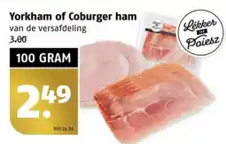 Poiesz Yorkham of Coburger ham aanbieding