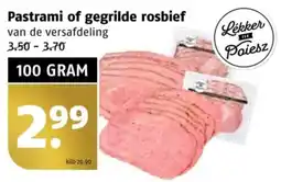 Poiesz Pastrami of gegrilde rosbief aanbieding