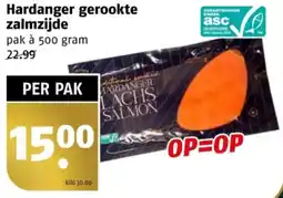 Poiesz Hardanger gerookte zalmzijde aanbieding