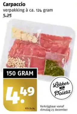 Poiesz Carpaccio aanbieding
