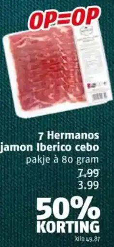 Poiesz 7 Hermanos jamon Iberico cebo aanbieding