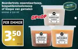 Poiesz Noordertrots ossenstaartsoep, bospaddenstoelensoep of bisque van garnalen aanbieding