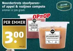 Poiesz Noordertrots stoofperen of appel & rozijnen compote aanbieding