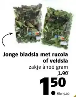 Poiesz Jonge bladsla met rucola of veldsla aanbieding