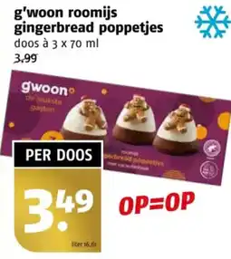 Poiesz g'woon roomijs gingerbread poppetjes aanbieding
