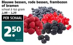 Poiesz Blauwe bessen, rode bessen, frambozen of bramen aanbieding