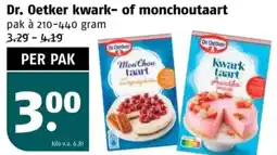 Poiesz Dr. Oetker kwark- of monchoutaart aanbieding