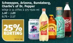 Poiesz Schweppes, Arizona, Bundaberg, Charlie's of Dr. Pepper aanbieding