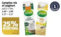 Poiesz Campina vla of yoghurt aanbieding