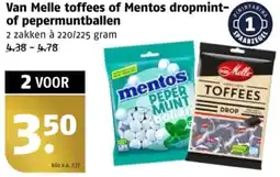 Poiesz Van Melle toffees of Mentos of pepermuntballen aanbieding
