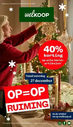 Welkoop op alle kerst- artikelen aanbieding