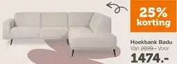 Woonexpress Hoekbank Badu aanbieding