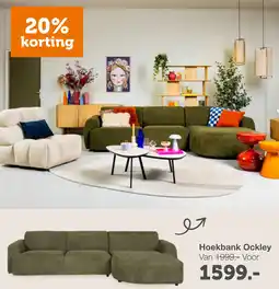 Woonexpress Hoekbank Ockley aanbieding