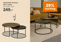Woonexpress Salontafel Torhout Set 2 stuks aanbieding