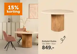 Woonexpress Eettafel Doble aanbieding