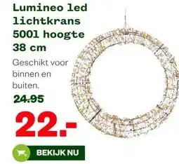 Welkoop Lumineo led lichtkrans 5001 hoogte 38 cm aanbieding