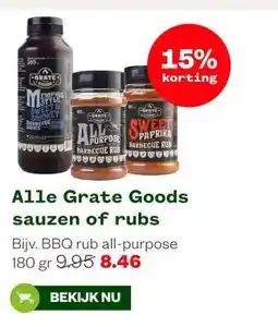 Welkoop Alle Grate Goods sauzen of rubs aanbieding