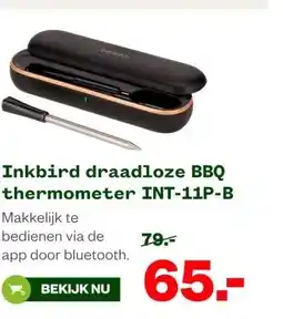 Welkoop Inkbird draadloze BBQ thermometer INT-11P-B aanbieding