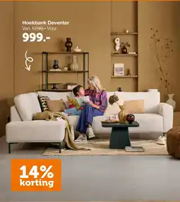 Woonexpress Hoekbank Deventer aanbieding