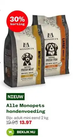 Welkoop Alle Monopets hondenvoeding aanbieding